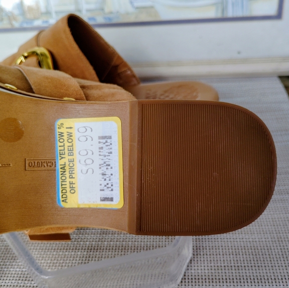 Vince Camuto "Canzenee" Cognac Brown Suede Mule Clogs. Size 10M. Gorgeous Clogs. - Picture 9 of 9